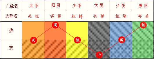 六經皮部與關、闔、樞表